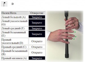 Аппликатура большой шотландской волынки